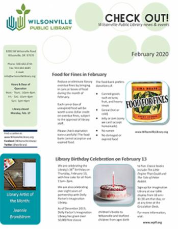 February 2020 Wilsonville Library Newsletter