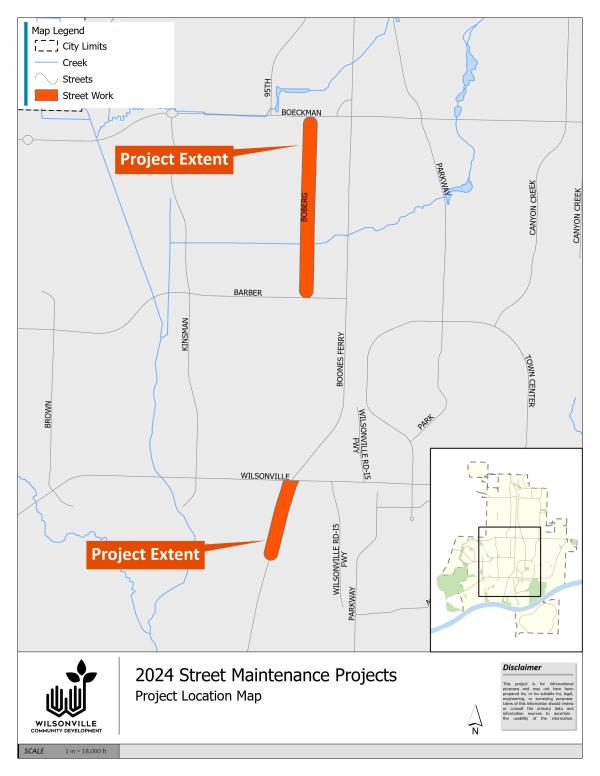 2024 Street Maintenance Map