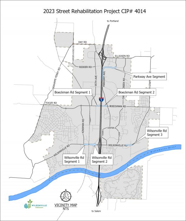 2023 Street Rehab Project Map