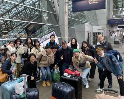 Kitakata students at PDX International Airport