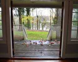 View Through French Doors Of Back Deck