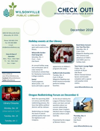 December 2018 Library Newsletter
