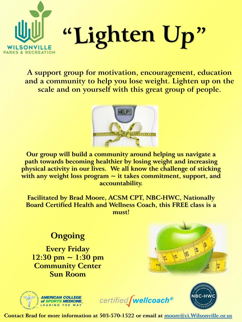 Weight Loss Support Group Wilsonville Oregon